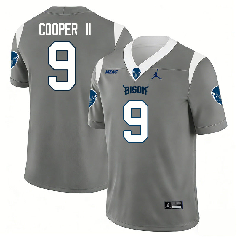 Howard Bison #9 Andre Cooper II College Football Jerseys,Uniforms Stitched-Grey